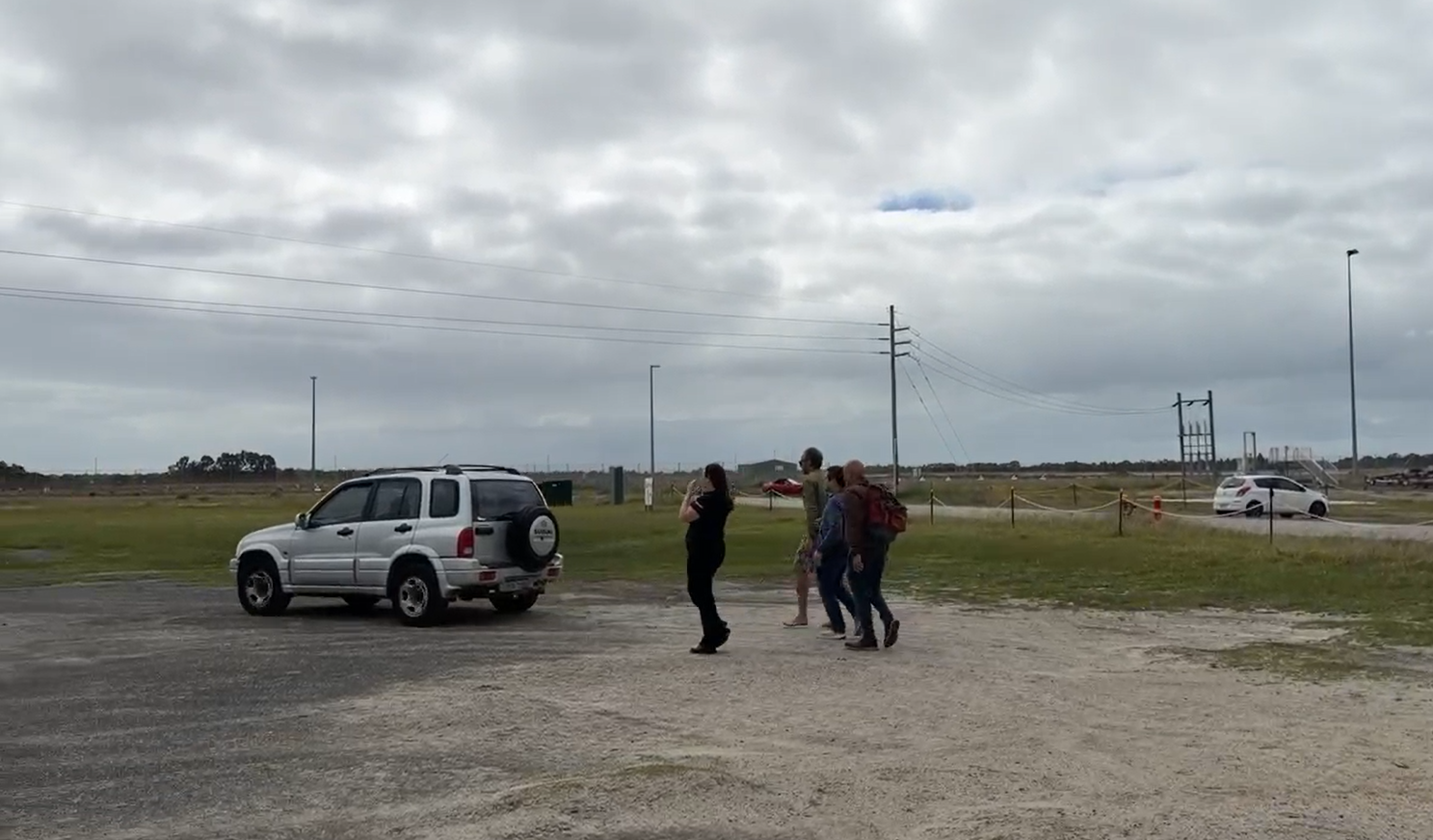 Pushing the car
