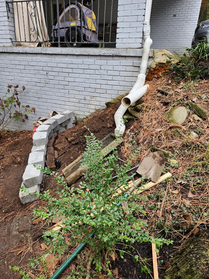 a finished retaining wall