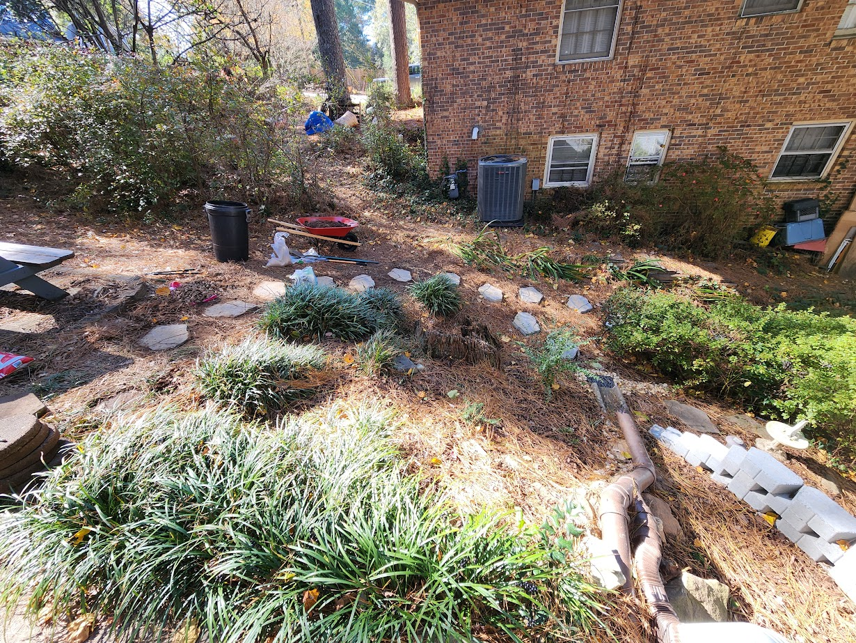 stepping stones outside of the house